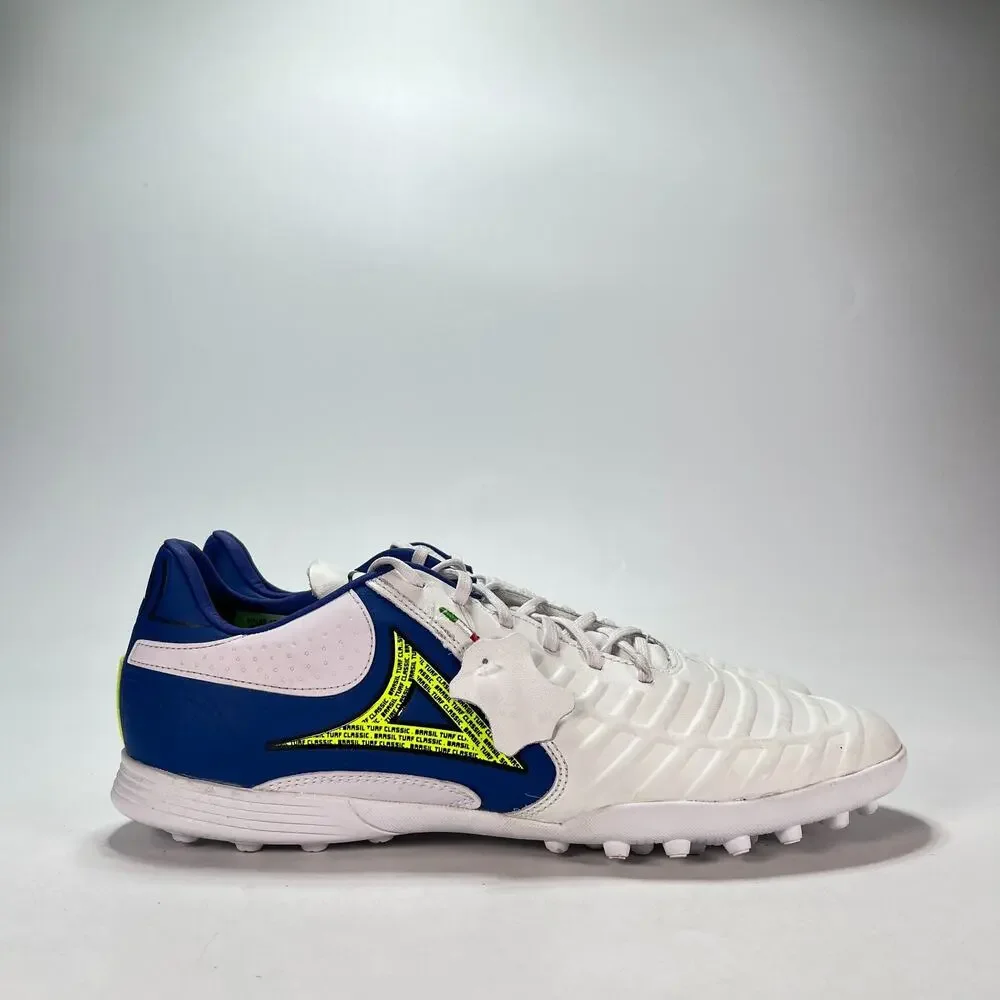 Pirma Brasil Reinier Turf 3043 White Blue Low Top Soccer Shoes Men's Size 12